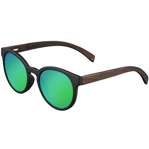 Balinco® Bamboo Sunglasses with round polarised lenses, in practical accessory set incl. gift box - Image 3