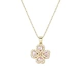 JOVYTH Collar de Acero Inoxidable con Trébol – Cadena Dorada para Mujer Resistente al Agua, Ajustable, Joya de la Suerte en Baño de Oro Rosa y 14k, Regalo Elegante para Ella