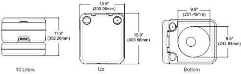 Miniatura 8 de SEAFLO Inodoro portátil para marina, RV, camping y barco (2.6 galones)