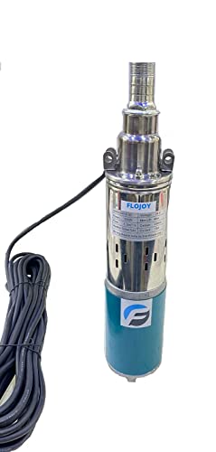 Image of FLOJOY Asian Pumps Dc 24V Screw Submersible Solar Water Pump 120-130 Feet Panel Or Battery Operated Openwel /Borewell,Farm,Agriculture,Irrigation & Garden Home Pipe Size 1Inch 250W 1000-1500Lph