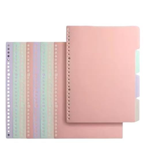 16枚のセパレーターページ A5/20穴、B5/26穴、A4/30穴 バインダー インデックスシート 分類整理 多目的ペーパ ノートペーパ 文房具 オフィス用品 A4:/30穴