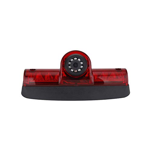 Misayaee Car Third Roof Top Mount Brake Lamp Camera Brake Light HD Rear View Backup Parking Camera for NV Passenger Cargo Van 2009-2019 Transporter