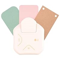 Vaessen Creative 3-in-1 Eckenstanzer 5-10mm Ø4mm, Kreiert Runde Ecken, Anhänger und Etiketten, Papierstanzer für DIY Projekte, Scrapbooking und Karten Basteln, Weiß-gold