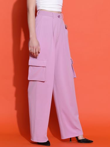 Image of KOTTY Women's High Rise Relaxed || Straight || Joggers Fit Cargo's for Pants || Trousers