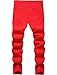 Anbreuinron Boy's Red Ripped Jeans Stacked Skinny Fit Destroyed Distressed Fashion Comfy Denim Jeans Pants,128A,14