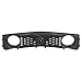 HECASA Front Upper Grille & Lower Grille Compatible with 2005-2009 Ford Mustang GT 6R3Z8200BA 7R3Z17K945BA FO1200422 FO1036114 Bumper Grill With Round Headlight Holes 2pcs Black
