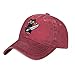 Yuawoi Black Cat with Knife Embroidered Baseball Cap Unisex Adjustable Strap, Casual Style Red