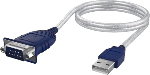 SABRENT USB 2.0 to Serial (9 Pin) DB 9 RS 232 Converter Cable, Prolific Chipset, HEXNUTS, [Windows 11/10/8.1/8/7/VISTA/XP, Mac OS X 10.6 and Above] 2.5 Feet (CB-DB9P) by SABRENT - Used condition - CA$6.13