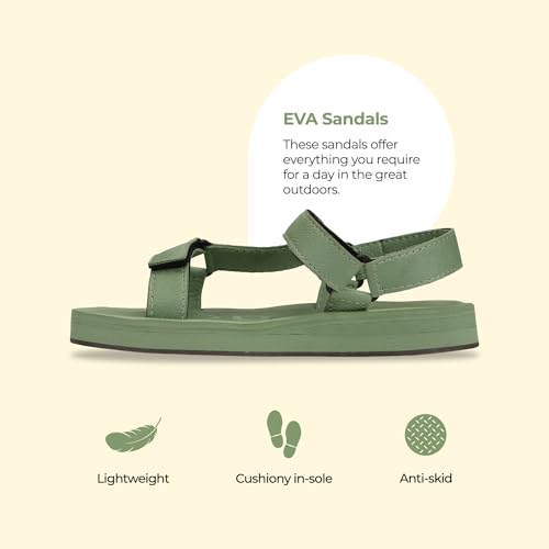 YOHO EVA Sandals for Women | EVA sole | Comfortable cushioned sole with TPR base | Lightweight | Soft skin friendly straps | Adjustable straps | Velcro closure | Vibrant colour... - Image 2
