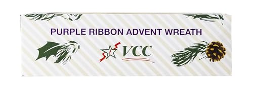 Purple Ribbon Advent Wreath by Vermont Christmas Company - Durable Constructi...