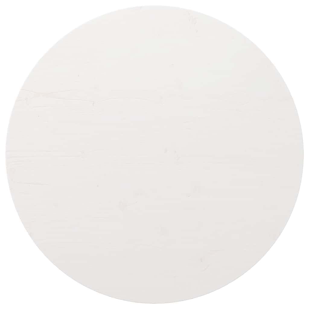 Vidaxl Table Top Round White ?80X3 Cm Solid Wood Pine, White