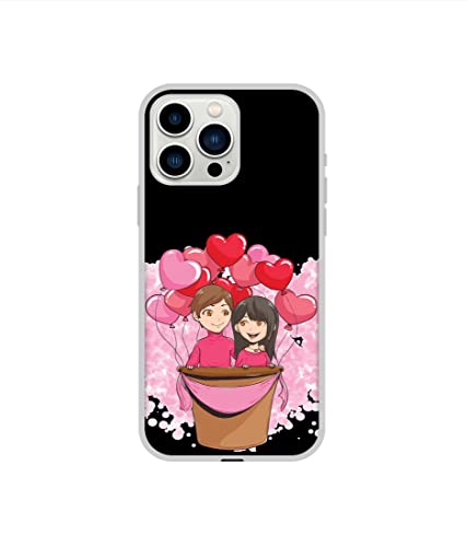Image of Amazon Brand - Solimo Boy and Girl Printed Silicon Soft TPU Back Case Cover Compatible for Apple iPhone 13 Pro Max