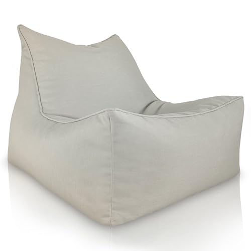 Aiire Poltrona Pouf da Esterno di Lusso - Puffo per Sedersi Moderni per Giardino e Piscina - Bean Bag XXL Design con Imbottitura - Cuscino da Lettura Gigante, Puff a Sacco