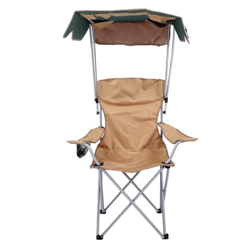 Chaise de camping avec auvent pour vos week-ends de pêche et plage