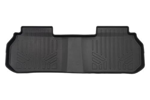 SMARTLINER Custom Fit All Weather Floor Mats 2nd Row Liner Black Compatible with 2024-2025 Chevrolet Traverse