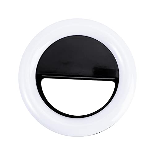 RORPOIR Djustable Selfie Ring Light 3 Modes Led Live Stream Fill Light Charging for Makeup Photography and Video (Black)
