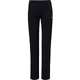 Sportkind Mädchen & Damen Fitness, Sport Tennishose lang mit tiefen Taschen, atmungsaktiv, schwarz,...