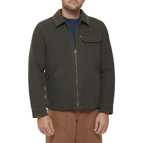 Image of Levi's Men's Workwear Cotton Canvas Corduroy Collar Depot Jacket