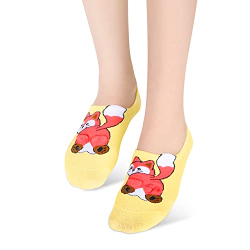 Image of Benefeet Sox Funny No Show Socks Womens Girls Fun Animals Novelty Low Cut Socks Cute Crazy Sock Non Slip Christmas Gifts
