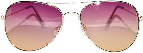 Image of OWL Aviator Pilot Sunglasses for Women and Men Size Medium Gold, Black, Silver, Bronze, Colorful Metal Frame