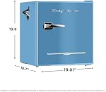 Frigidaire EFR176 Réfrigérateur Retro Compact avec Chiller Mini Réfrigérateur avec ouvre-bouteille intégrée pour bureau, chambre, chambre à coucher ou cabine, 1.6 16"D x 18"W x 18,5"H, bleu