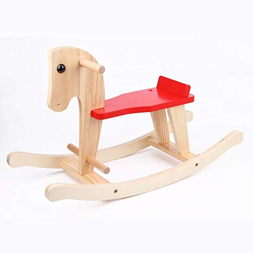 LRHD Sillas sólidos de oscilación de madera, de madera del bebé juguetes for montar, de niños Juguetes de oscilación, de interior/exterior de los niños que viajan Animales, niños y niñas caballitos