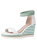 FEEL MARCO TOZZI By Guido Maria Kretschmer 2-2-88703-26-Sandalo, Sandali con Zeppa Donna, White Sage, 40 EU