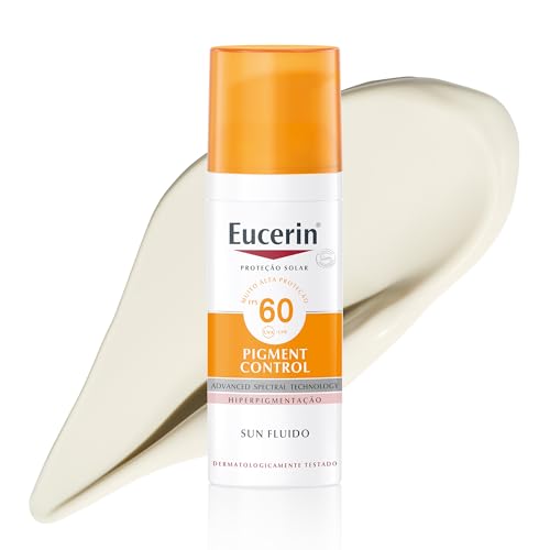 EUCERIN Protetor Solar Facial Antimanchas FPS 60 50ml, Pigment Control, Clareador, Proteção UVA, UVB e Luz Visível, Thiamidol
