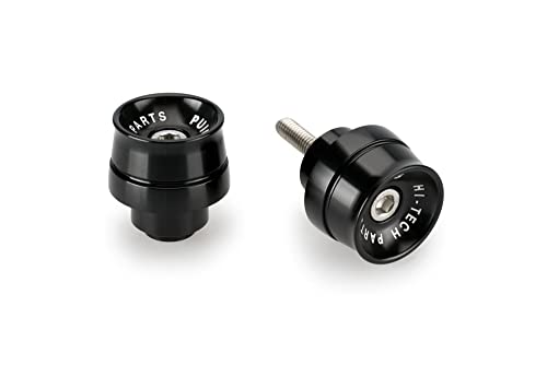 Puig 21012N Contrapesos Manillar Speed en Aluminio mecanizado con diseño Compacto y Estilo Racing para reducción de Vibraciones, Negro