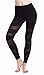 iEFiEL Womens Mesh Panel Yoga Running Leggings Gym Workout Tights Black L