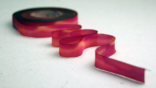 2.5" (64mm) Hand Dyed Silk Ribbon bias Cut 3 Yard Cutting - Color 026 Purple Orange