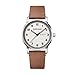 Produktbild WENGER Herren Armbanduhr Attitude Ø 42 mm, Swiss Made, Analog Quarz, Wasserdicht bis 100 m, Leder-Armband, Creme/Braun, 01.1541.117