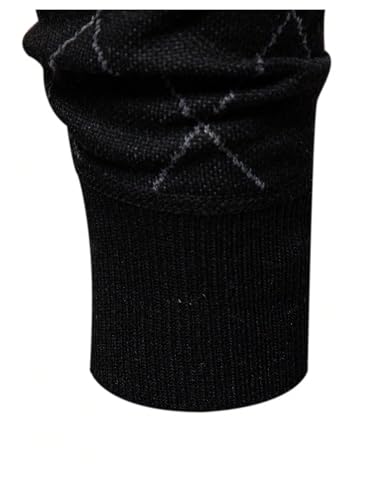 Floerns Men's Lightweight Sweater Plaid Long Sleeve Knit Quarter Zip Pullover Sweaters3