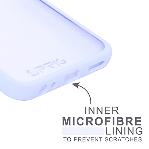 Image of SPRIG Compatible with VIVO Y33s Phone Liquid Silicone Cover Premium Back Cover Drop Tested Shock Proof Mobile Case for Men, Women, Boys and Girls with Camera Protection (Light Purple)