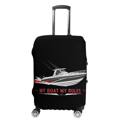 Motorboat Boating Captain Luggage Covers Washable Travel Suitcase Cover Elastic Baggage Protector