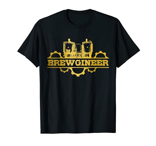 Hombre Cerveza Brewgineer Brewmaster Vintage Craft Beer Camiseta