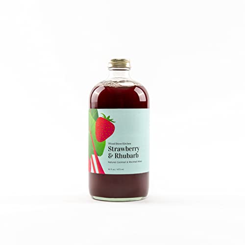 Wood Stove Kitchen - Strawberry & Rhubarb Mix | Cocktail & Mocktail Mixer - Natural Craft Syrup with...