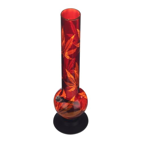 Image of METIER 16 inch bongsmoke Tall Acrylic(Plastic) Bongs Bottle Water Bong. Pipe OD 5.0Cm. Waterpipe Hookah Size 16 inch Color Transparent Orange Pack of 1