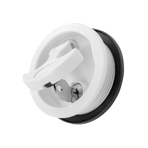 Fermeture de trappe Whitecap 3226WC avec poignée en T verrouillable blanche