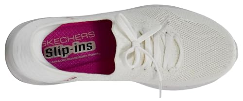 Skechers Women's Hands Free Slip-Ins Go Walk 6-Lovely Day Sneaker, Off White, 8 Wide