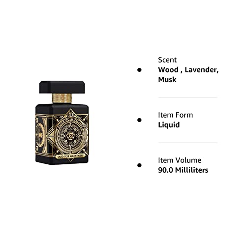 Initio Parfums Privés - Oud For Greatness - 3.04 Fl Oz - Eau De Parfum Unisex - Main Notes Natural Oud Wood, Agarwood Oil, Lavender, Saffron, Patchouli, Musk - 90Ml #TOP1