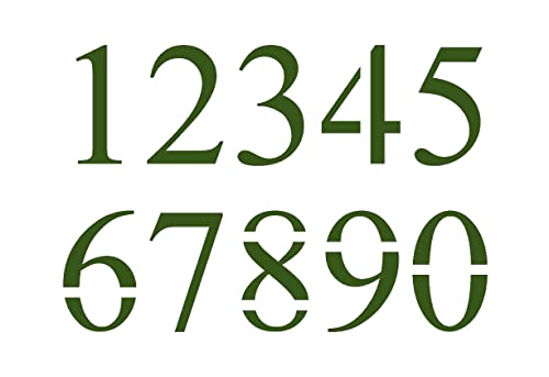 Amazon.com: TIMES NEW ROMAN Numbers Stencil - 2 Inch Basic Font Address ...