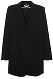 Klassisches schmales Revers Sheego Blazer Longblazer Gehrock Jacke Damen Viskose Plusgröße Oversize, Farbe:schwarz, Damengrößen:44