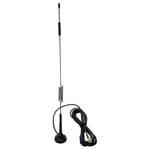 SMA Antenna OmniDirectional with SMA Male Connector, 3G 4G LTE Antenna Bands, 12 dBi Gain, 698-960/1710-2700 MHz – GMRS Radio, 10-ft (3m) Cable, Magnetic Base (10 Pack)
