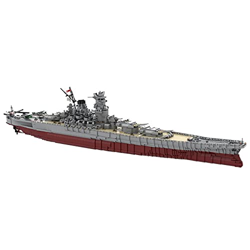 WANZPITS Classic Military WW2 IJN Yamato Battleship Architecture Model MOC-37260 Marine Armee Waffe Kriegsschiff Maßstab…