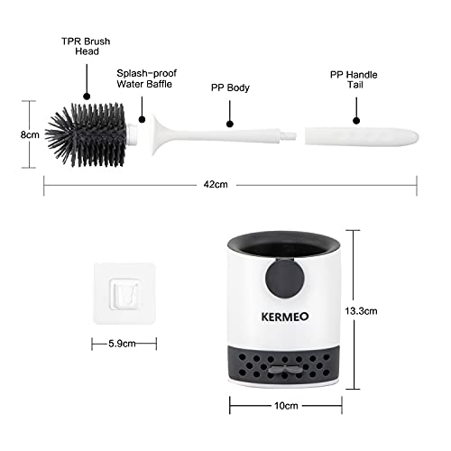 KERMEO Scopino per WC, Spazzolone per WC Bagno e