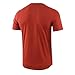 Demucy Mens Henley Shirts Short Sleeve Cotton Basic T-Shirts Classic Fashion Casual Shirt Brick RED/Charcoal S