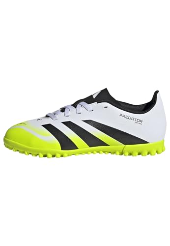 adidas Unisex niños Predator Club Turf Football Boots Kids, Cloud White/Core Black/Lucid Lemon, 35 EU
