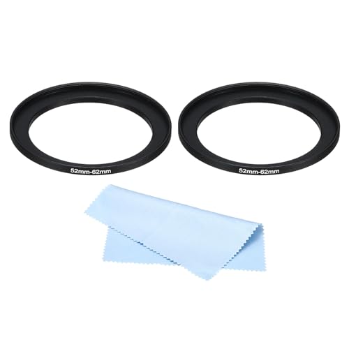 PATIKIL 52mm-62mm Metal Step Up Ring with Cleaning Cloth