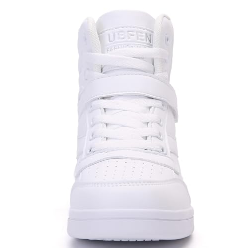 UBFEN Womens High Top Sneakers with Hidden Wedge Heel Ankle Support 2 Inch Height Increase 80s Retro Casual Boots4